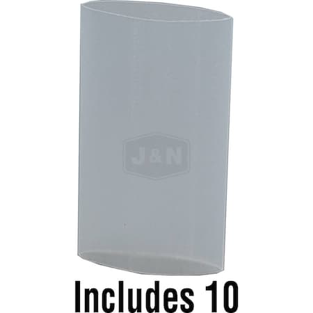 Aftermarket Heat Shrink Tube, 2:1 I.D. Shrink Ratio, 1/2 in I.D. Before Shrinking, Clear, 1-1/2 in 606-31020-10-JN